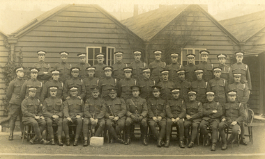 Postcard, "A" Squad Cadets, St John's Wood Barracks, 1917