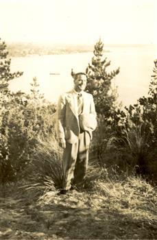 Man standing in a garden