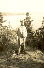 Man standing in a garden