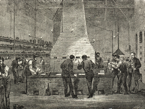Drawing of an assay laboratory