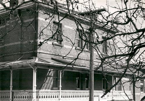 double storey brick building