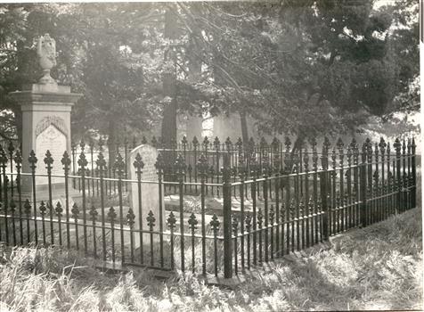 A number of graves in a private cemetery