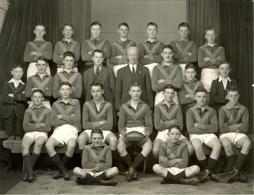 Photograph - Photograph - Black and White, Ballarat Junior Technical School Football Team, 1938
