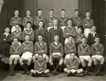 Photograph - Photograph - Black and White, Ballarat Junior Technical School Football Team, 1938, 1938