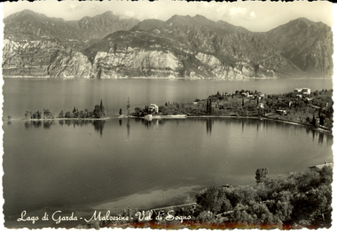 Postcard - black and white, F Micheletti, Lago di Garda - Malcesine - Val di Sogno, c1918