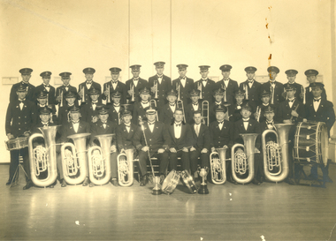 Photograph - Black and White, Ballarat Soldiers' Memorial Band, c1928