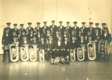 Photograph - Black and White, Ballarat Soldiers' Memorial Band, c1928, c1928