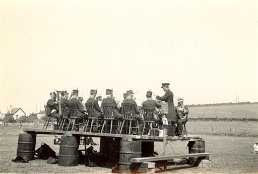 A band on a platform