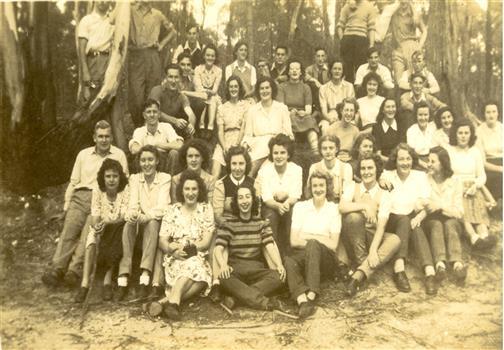 A group of students outside