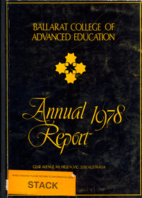 Book, Ballarat College of Advanced Education Annual Report, 1978, 1978