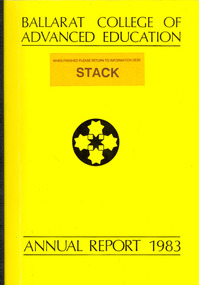 Book, Ballarat College of Advanced Education Annual Report, 1983, 1984