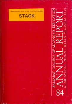 Red covered annual report