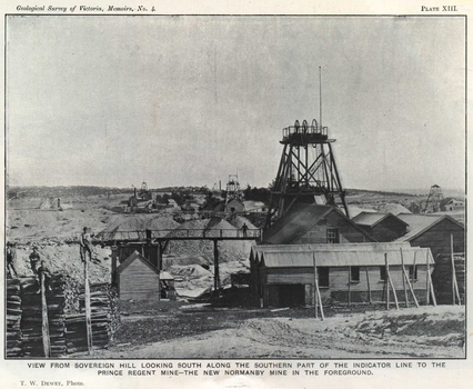 Mines and poppet heads in Ballarat East