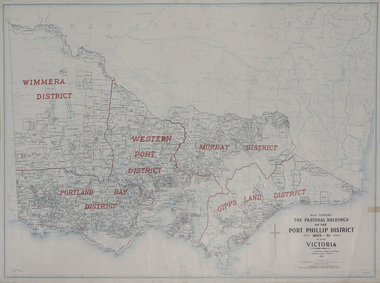 Plan, Map Showing the Pastoral Holdings of the Port Phillip District 1835-1851 Now Victoria, 1932
