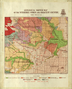 Colour map showing the Bacchus Marsh area