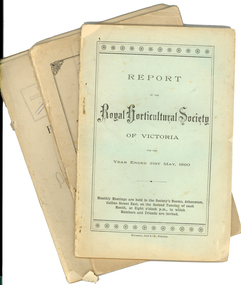 Annual Reports, Report of the Horticultural Society of Victoria, 1884-1890, 1884 - 1990