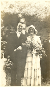 Photograph - Black and White, Frank Wright at wedding, 1930-40s?