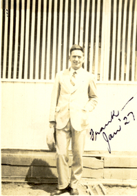 Photograph - Black and White, Frank Wright, 1927, January 1927
