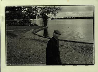 A man beside a lake