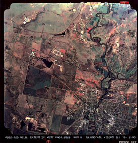 colored aerial photograph, Melb. Extension West Project, 2023