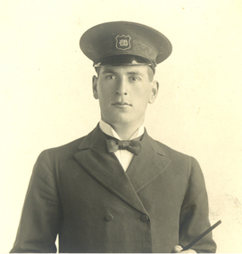 Photograph - Black and White, Frank Wright in Uniform, circa early 1920's