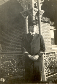 Photograph - Black and White, Frank Wright in the Soldiers Memorial Band uniform, 1930s?