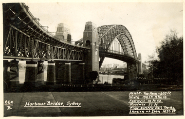 Postcard, Kodak, Sydney Harbour Bridge, c1949, 13/10/1949