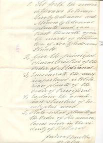 Documents, Ballarat School of Mines Examination Papers, 1873-82, 1870-1882