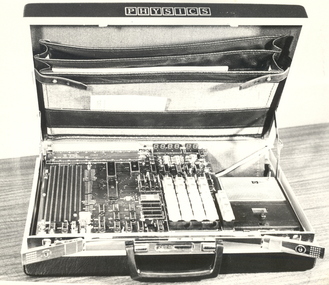 Photograph - Black and White, Computer in a Briefcase, c1979