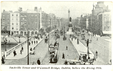 Postcard - Postcards - black and white, Coleman & Co, Dublin before and after the Rising, 1916, c1916