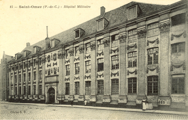 Postcard, Saint Omer Hospital Militaire, c1916