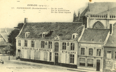 Postcards - black and white, E/ Le Deloy, Oorlog Poperinghe (Bombardemente), c1917