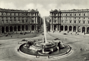 Photograph - Black and White, Piazza dell'Esedra, Rome, Italy