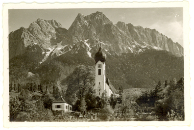Photograph - Black and White, Church at Garmisch-Partenkirchen, Bavaria, Germany