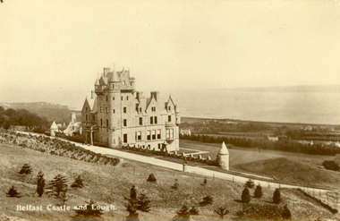 Postcard - Sepia, Walton, Belfast Castle and Lough