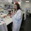 A woman works in a laboratory