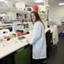 A woman works in a laboratory