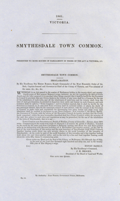 Document, Smythesdale Town Common, 1861, 1861