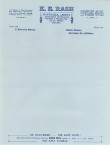 Document, Keith E. Rash, K.E. Rash Letterhead
