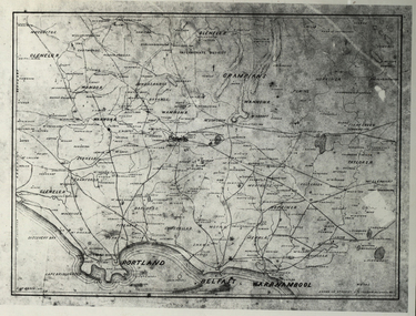 Photograph - Black and White, Map of Western Victoria