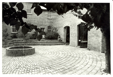 Photograph - Photograph - Black and White, Former Ballarat Gaol Courtyard, Federation University SMM Campus