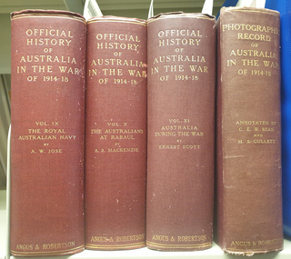 Book, The Official History of Australia in the War of 1914-1918, Vol 9, The Royal Australian Navy