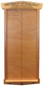 Honour Board, The Pitman Benjamin Prize for Engineering Sustainability Honour Board, c2006