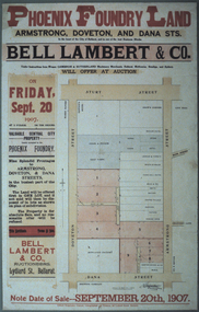 Photograph - Colour, Photograph of the Phoenix Foundry Land Sale Poster, 1907, 1907