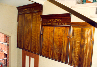 Honour Boards, Boards Listing Associates of the Ballarat School of Mines