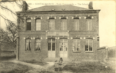 Postcard - Black and White, Maison Communale School, c1917
