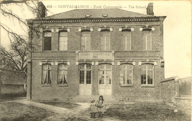 Postcard - Black and White, Maison Communale School, c1917, c1917