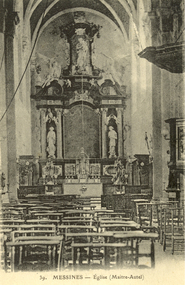 Postcard - Black and White, Messines Maitre Autel (altar), c1917