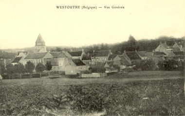 Postcard - Black and White, Westoutre, Belgium, c1916