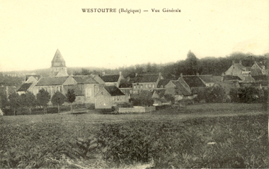 Postcard - Black and White, Westoutre, Belgium, c1916, c1916